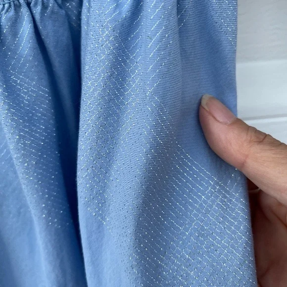 Hill House Nesli Nap Dress in Light Blue Glitter Check Large - Picture 6 of 6